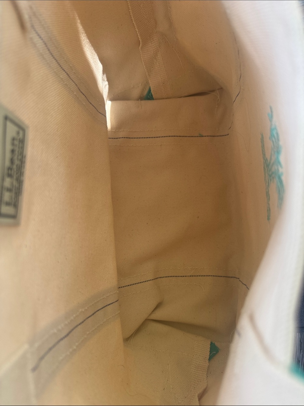 Vintage L.L. Bean Palm Tree Medium Tote - Picture 3 of 8